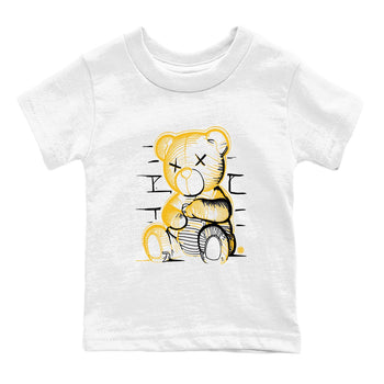 Neon Bear baby and kids t-shirt crafted for little sneakerheads to shine with the 5s Tokyo sneakers, displayed in White 2.