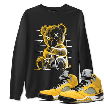 Neon Bear sneaker match t-shirt t-shirts to match jordans, dunks, yeezys 5s Tokyo sneakers, shown in Black 1.