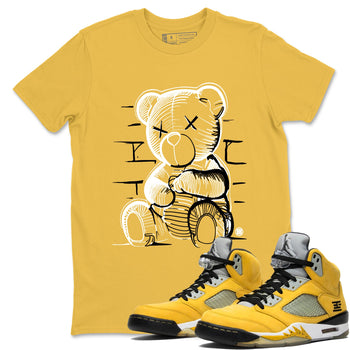 Neon Bear sneaker match t-shirt t-shirts to match jordans, dunks, yeezys 5s Tokyo sneakers, shown in Daisy 1.