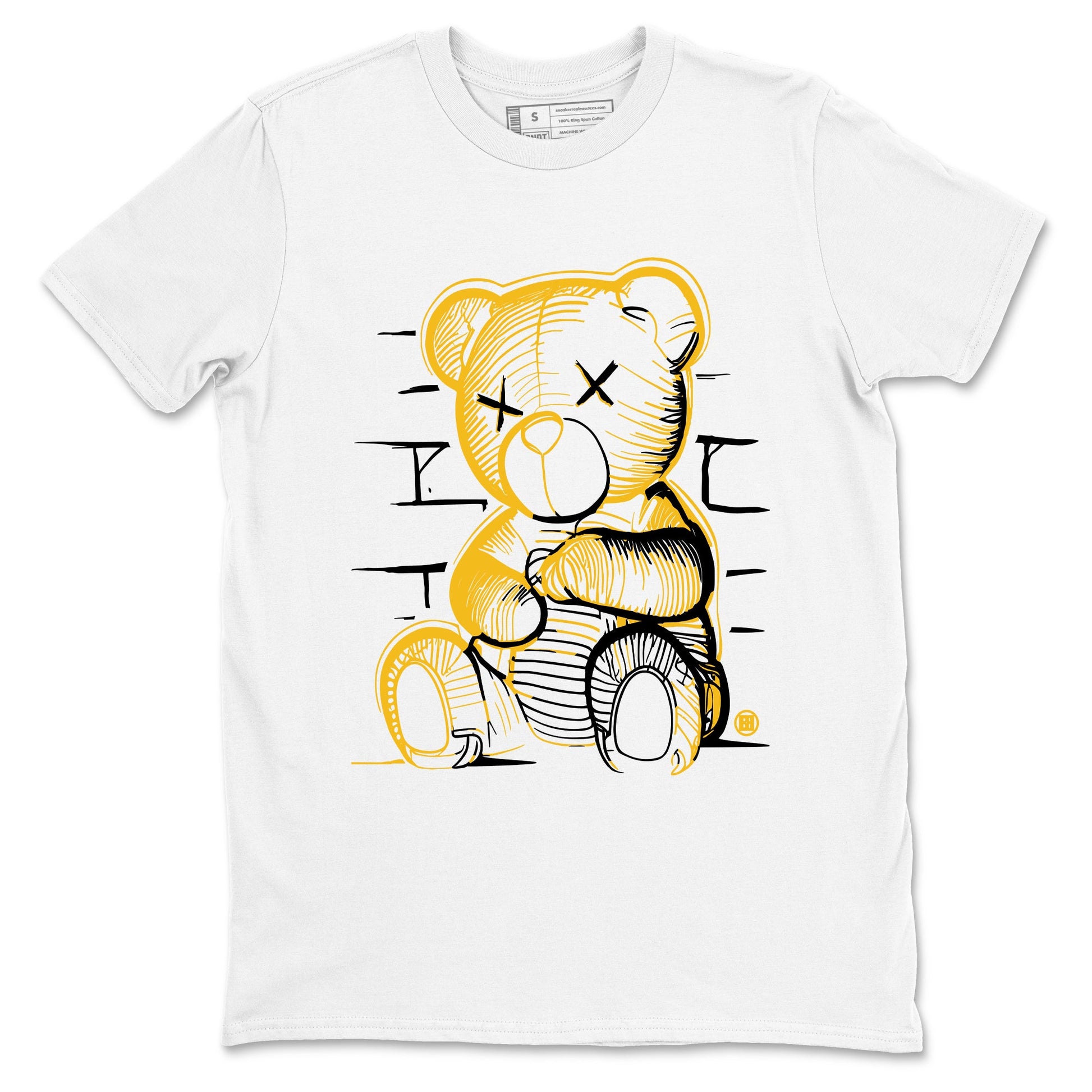 Neon Bear sneaker match t-shirt t-shirts to match jordans, dunks, yeezys 5s Tokyo sneakers, shown in White 2.