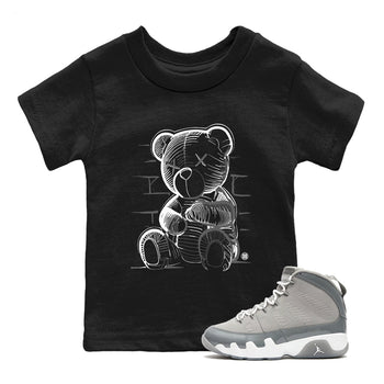 9s Cool Grey shirts to match jordans Neon Bear sneaker match tees Air Jordan 9 Cool Grey match shoes to clothes SNRT Sneaker Tees Youth Baby Black 1 tee