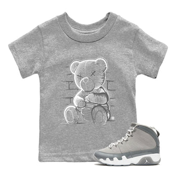 9s Cool Grey shirts to match jordans Neon Bear sneaker match tees Air Jordan 9 Cool Grey match shoes to clothes SNRT Sneaker Tees Youth Baby Heather Grey 1 tee