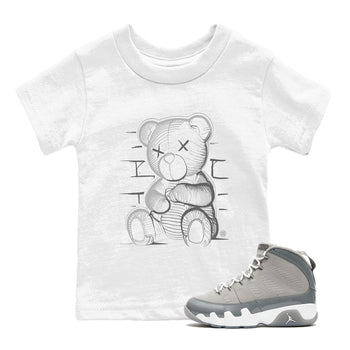 9s Cool Grey shirts to match jordans Neon Bear sneaker match tees Air Jordan 9 Cool Grey match shoes to clothes SNRT Sneaker Tees Youth Baby White 1 tee