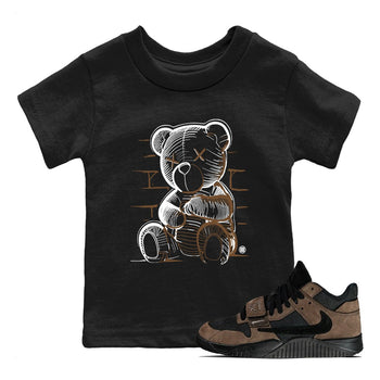 Travis Scott x Jordan Jumpman Jack TR Dark Mocha shirts to match jordans Neon Bear sneaker match tees Jordan Jumpman Jack Travis Scott Dark Mocha match shoes to clothes SNRT Sneaker Tees Youth Baby Black 1 tee