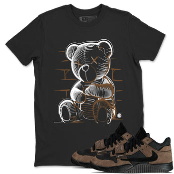 Travis Scott x Jordan Jumpman Jack TR Dark Mocha shirts to match jordans Neon Bear sneaker match tees Jordan Jumpman Jack Travis Scott Dark Mocha match shoes to clothes SNRT Sneaker Tees unisex cotton Black 1 shirts