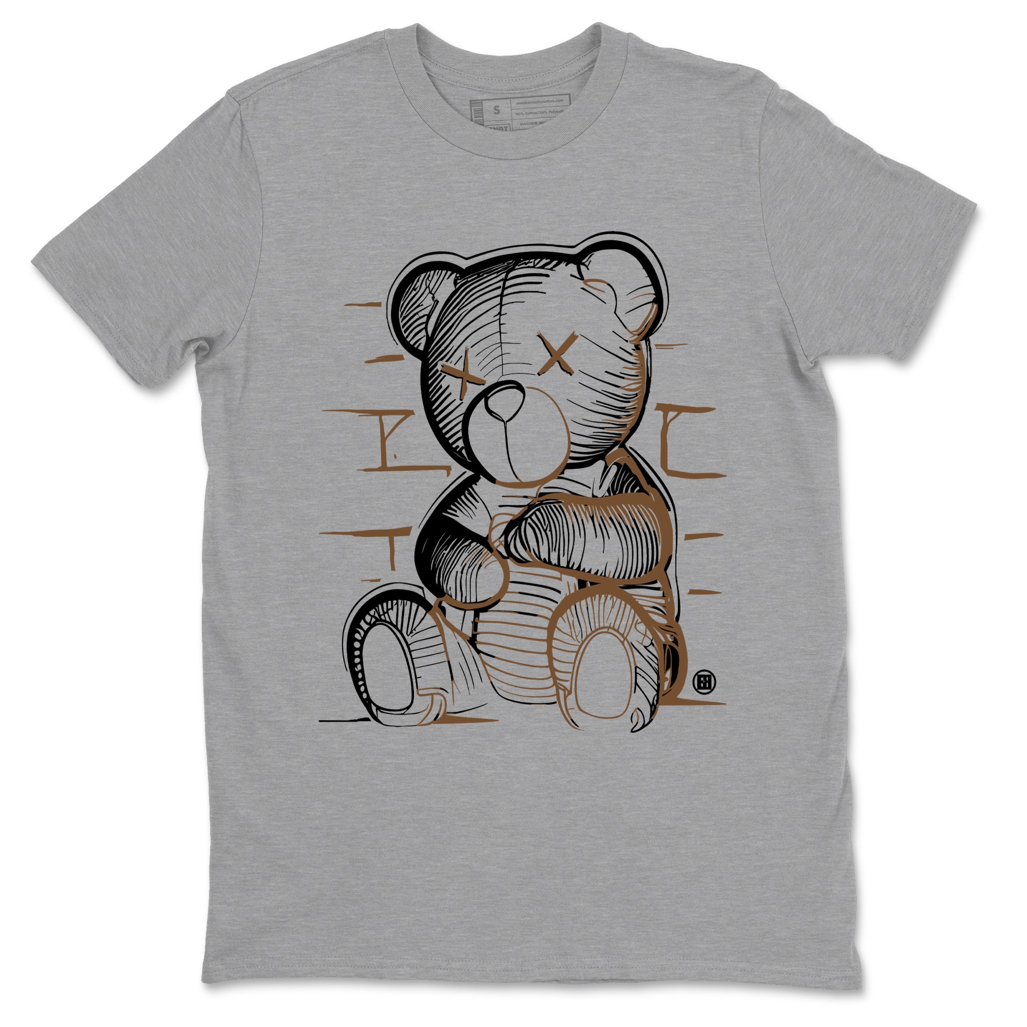 Travis Scott x Jordan Jumpman Jack TR Dark Mocha shirts to match jordans Neon Bear sneaker match tees Jordan Jumpman Jack Travis Scott Dark Mocha match shoes to clothes SNRT Sneaker Tees unisex cotton Heather Grey 2 shirts