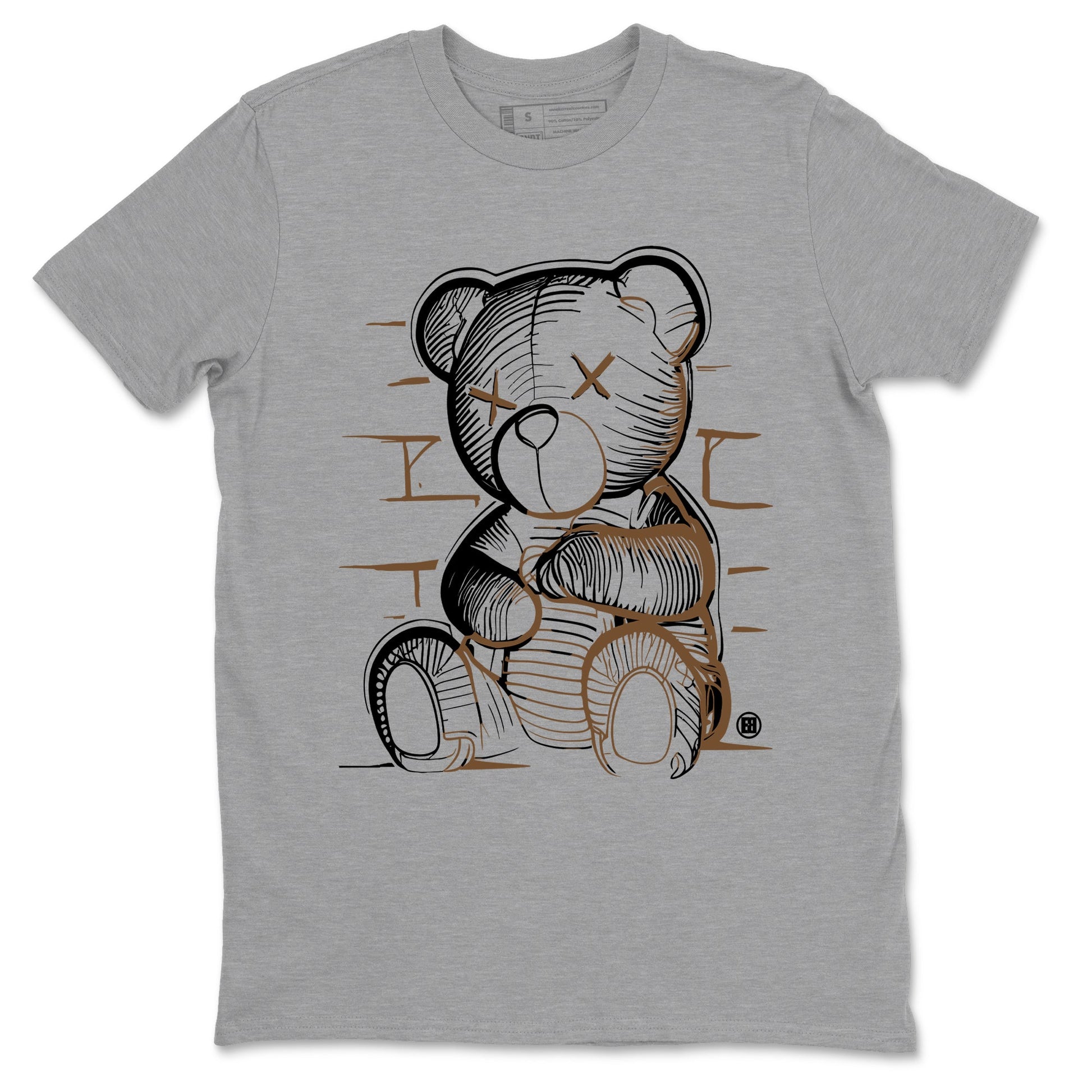 Travis Scott x Jordan Jumpman Jack TR Dark Mocha shirts to match jordans Neon Bear sneaker match tees Jordan Jumpman Jack Travis Scott Dark Mocha match shoes to clothes SNRT Sneaker Tees unisex cotton Heather Grey 2 shirts