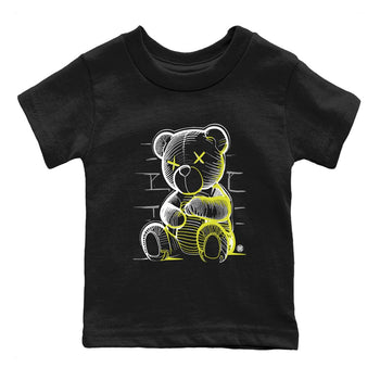 Neon Bear baby and kids t-shirt crafted for little sneakerheads to shine with the Air Max 90 Cyber sneakers, displayed in Black 2.
