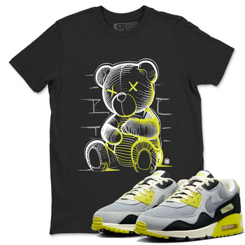 Neon Bear sneaker match t-shirt styled to complete your fit with the Air Max 90 Cyber sneakers, shown in Black 1.