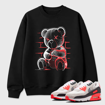 Sneaker match tees – Sneaker Tees To Match Air Max 90 Infrared Shoes – Neon Bear Tee Black 1