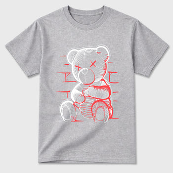 Sneaker match tees – Sneaker Tees To Match Air Max 90 Infrared Shoes – Neon Bear Tee Heather Grey 2