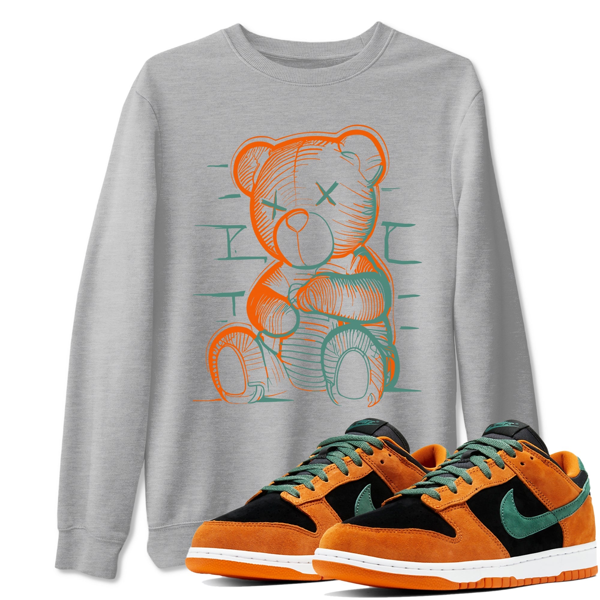 Dunk Low Ceramic shirts to match jordans Neon Bear sneaker match tees Dunk Ceramic match shoes to clothes SNRT Sneaker Tees unisex cotton Heather Grey 1 shirts