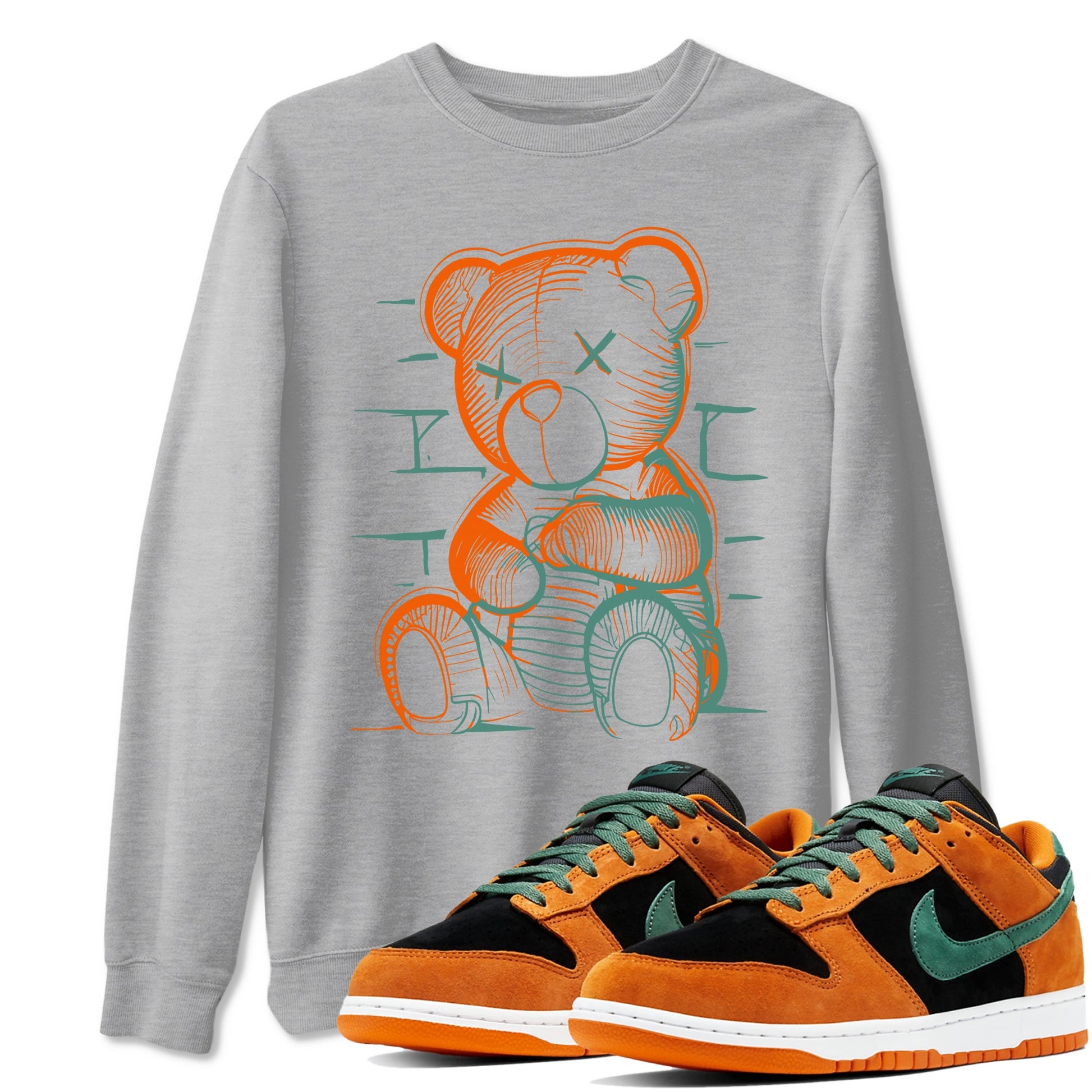 Dunk Low Ceramic shirts to match jordans Neon Bear sneaker match tees Dunk Ceramic match shoes to clothes SNRT Sneaker Tees unisex cotton Heather Grey 1 shirts
