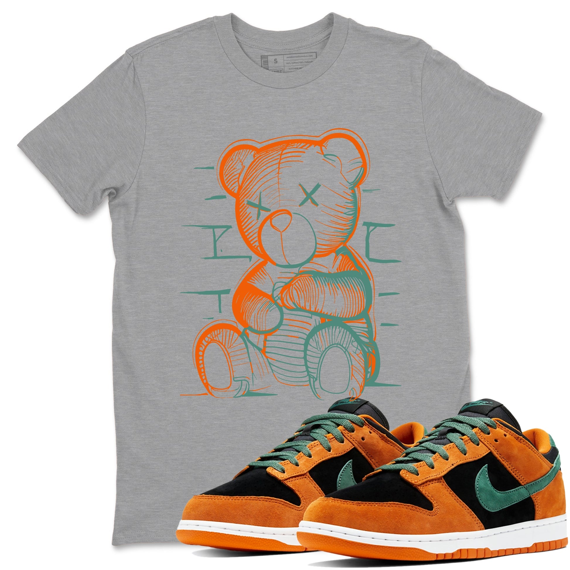 Dunk Low Ceramic shirts to match jordans Neon Bear sneaker match tees Dunk Ceramic match shoes to clothes SNRT Sneaker Tees unisex cotton Heather Grey 1 shirts