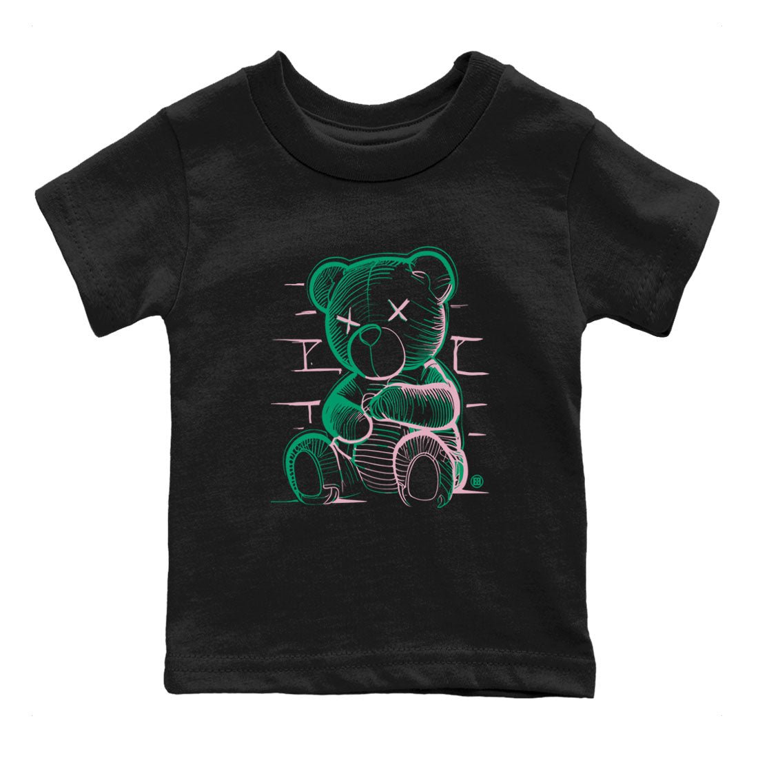 Dunk Low Medium Soft Pink Malachite shirt to match jordans Neon Bear sneaker tees Dunks Medium Soft Pink Malachite Streetwear Brand SNRT Sneaker Release Tees baby toddler Black 2 cotton Shirt