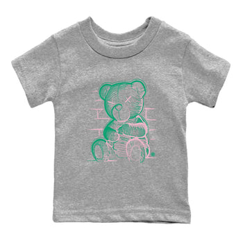 Dunk Low Medium Soft Pink Malachite shirt to match jordans Neon Bear sneaker tees Dunks Medium Soft Pink Malachite Streetwear Brand SNRT Sneaker Release Tees baby toddler Heather Grey 2 cotton Shirt