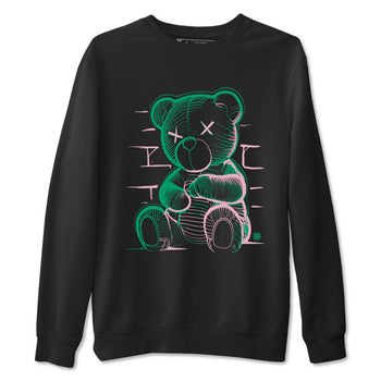 Dunk Low Medium Soft Pink Malachite shirt to match jordans Neon Bear sneaker tees Dunks Medium Soft Pink Malachite Streetwear Brand SNRT Sneaker Release Tees unisex cotton Black 2 crew neck shirt