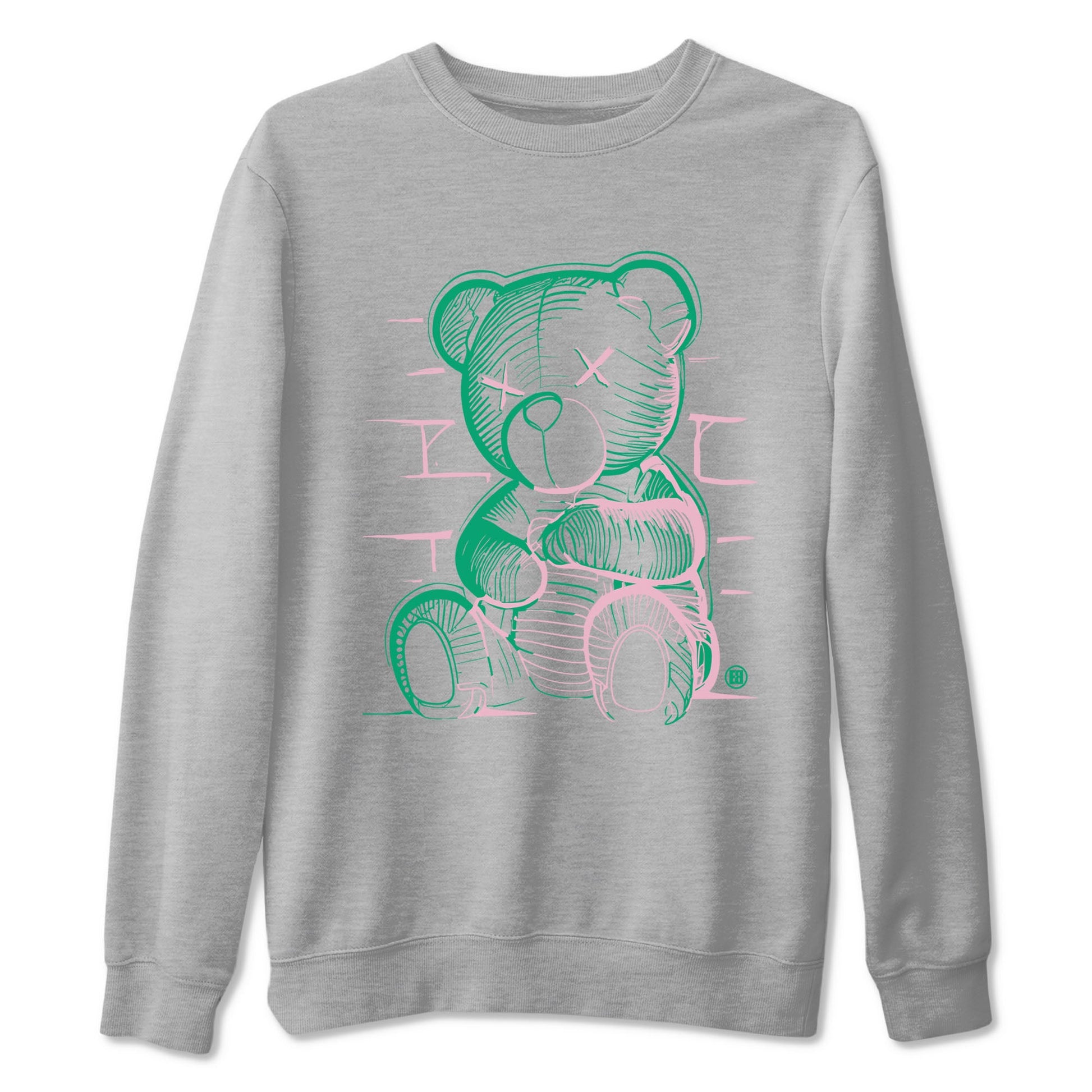 Dunk Low Medium Soft Pink Malachite shirt to match jordans Neon Bear sneaker tees Dunks Medium Soft Pink Malachite Streetwear Brand SNRT Sneaker Release Tees unisex cotton Heather Grey 2 crew neck shirt