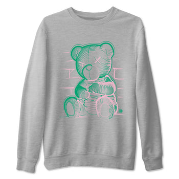 Dunk Low Medium Soft Pink Malachite shirt to match jordans Neon Bear sneaker tees Dunks Medium Soft Pink Malachite Streetwear Brand SNRT Sneaker Release Tees unisex cotton Heather Grey 2 crew neck shirt