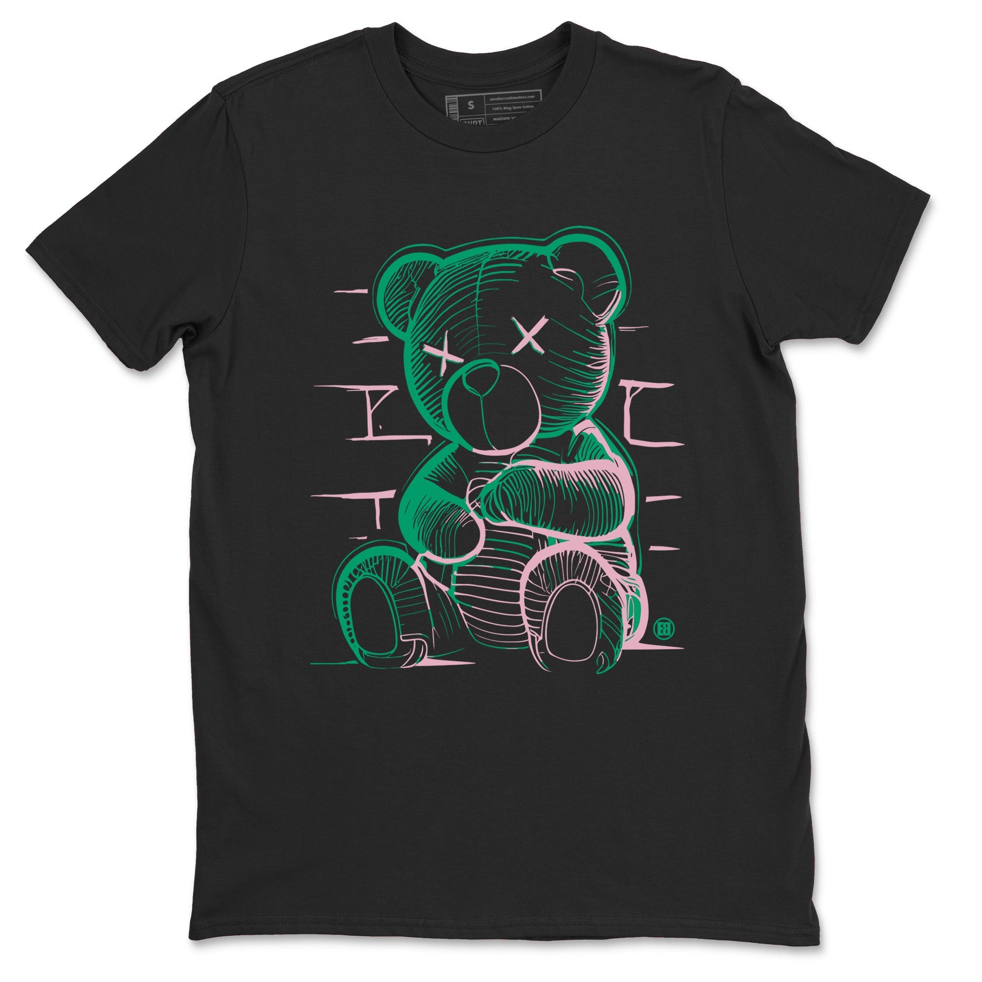 Dunk Low Medium Soft Pink Malachite shirt to match jordans Neon Bear sneaker tees Dunks Medium Soft Pink Malachite Streetwear Brand SNRT Sneaker Release Tees unisex cotton Black 2 crew neck shirt
