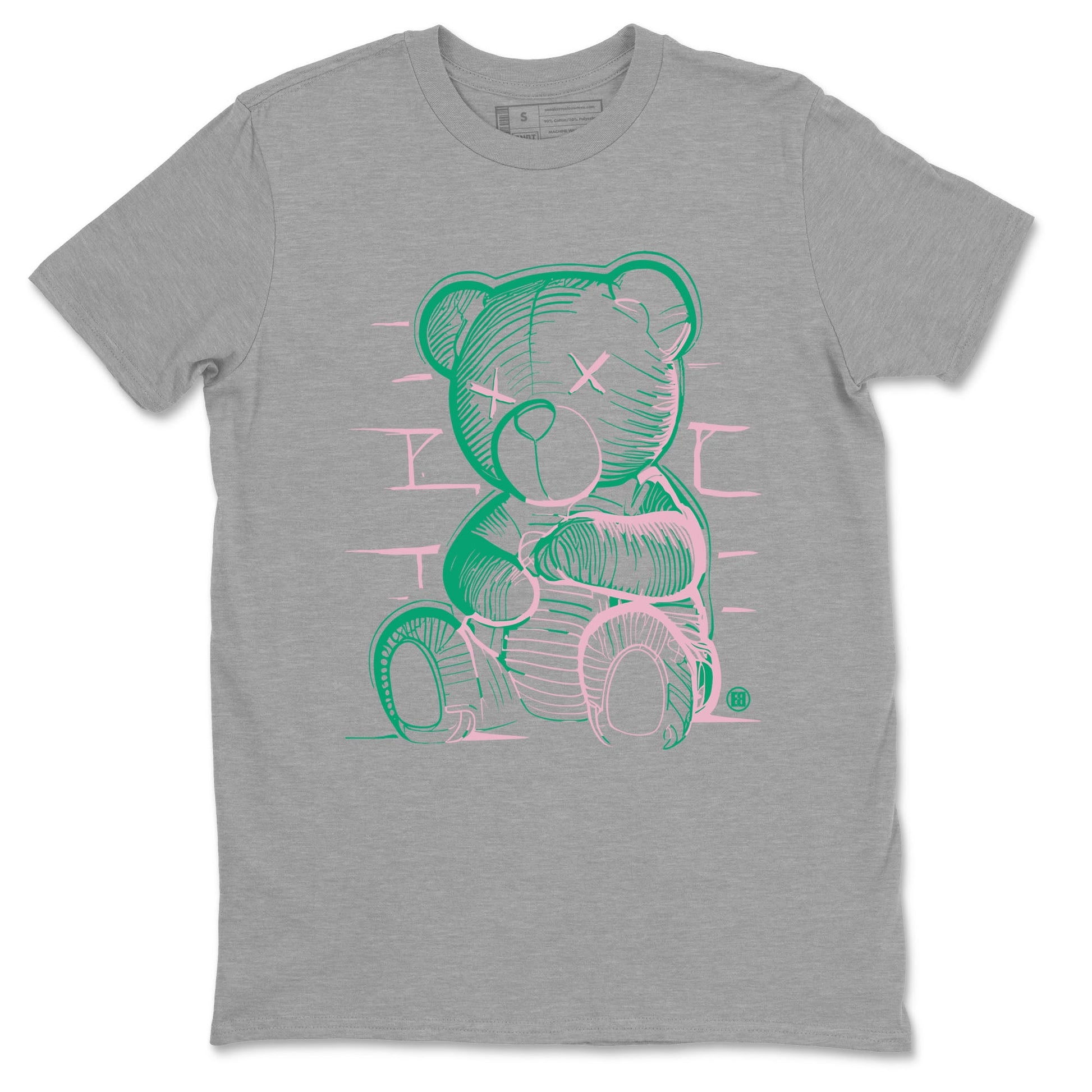 Dunk Low Medium Soft Pink Malachite shirt to match jordans Neon Bear sneaker tees Dunks Medium Soft Pink Malachite Streetwear Brand SNRT Sneaker Release Tees unisex cotton Heather Grey 2 crew neck shirt