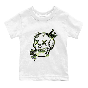 Sneaker match tees – Sneaker Tees To Match Air Foamposite One Pine Green Shoes – Neon Skull Kids T-Shirt White 2
