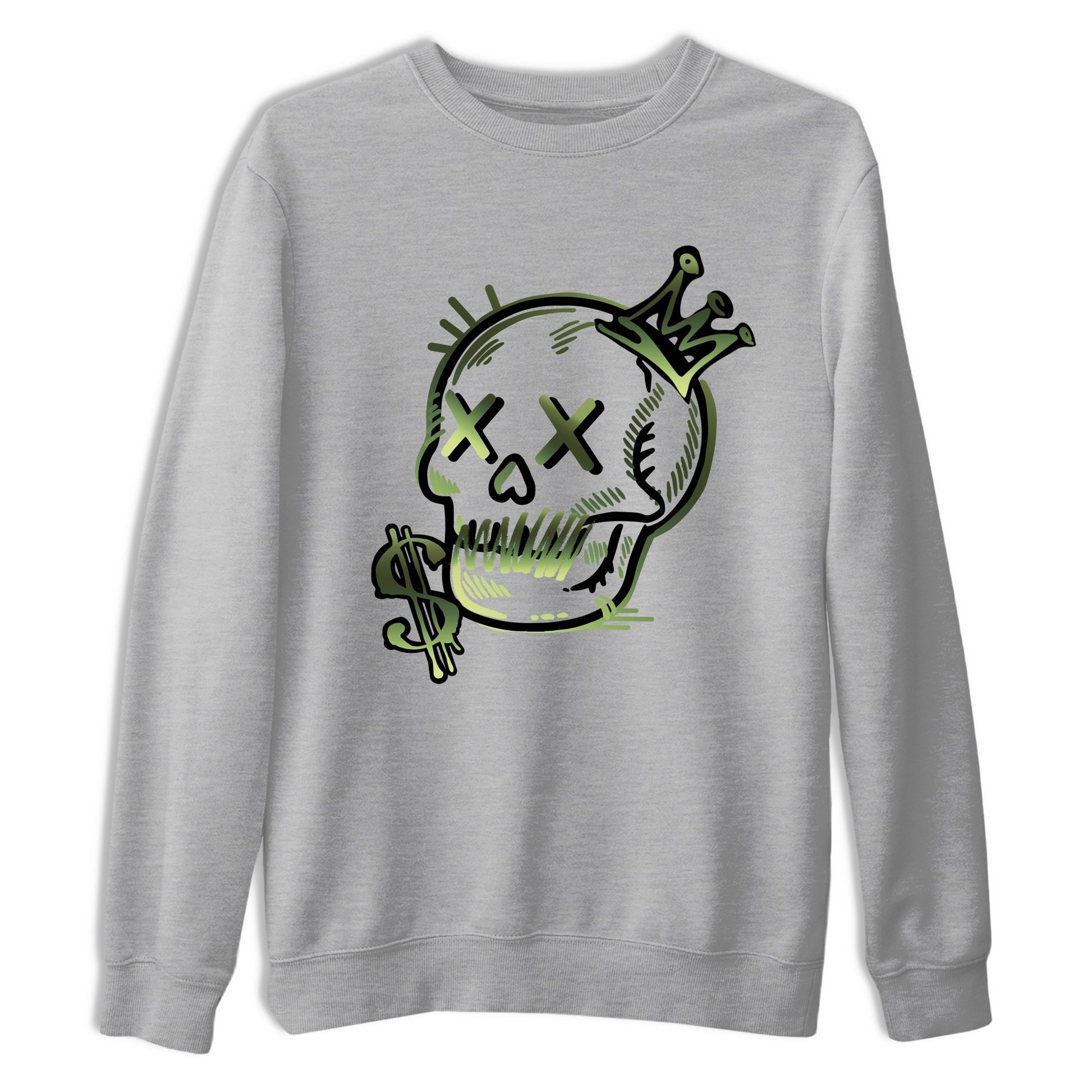 Sneaker match tees – Sneaker Tees To Match Air Foamposite One Pine Green Shoes – Neon Skull Tee Heather Grey 2