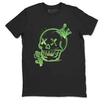 Sneaker match tees – Sneaker Tees To Match Air Foamposite One Pine Green Shoes – Neon Skull Tee Black 2