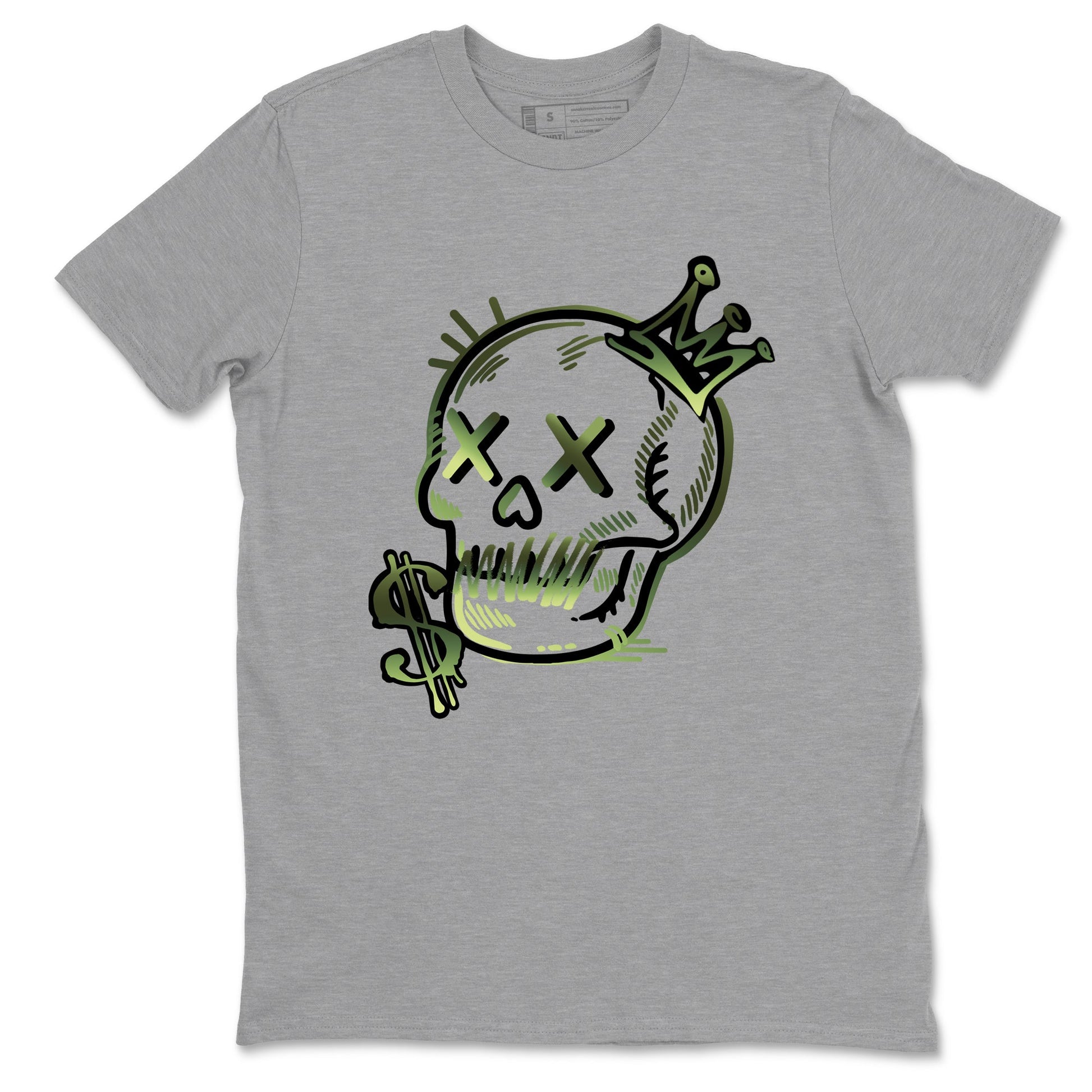 Sneaker match tees – Sneaker Tees To Match Air Foamposite One Pine Green Shoes – Neon Skull Tee Heather Grey 2