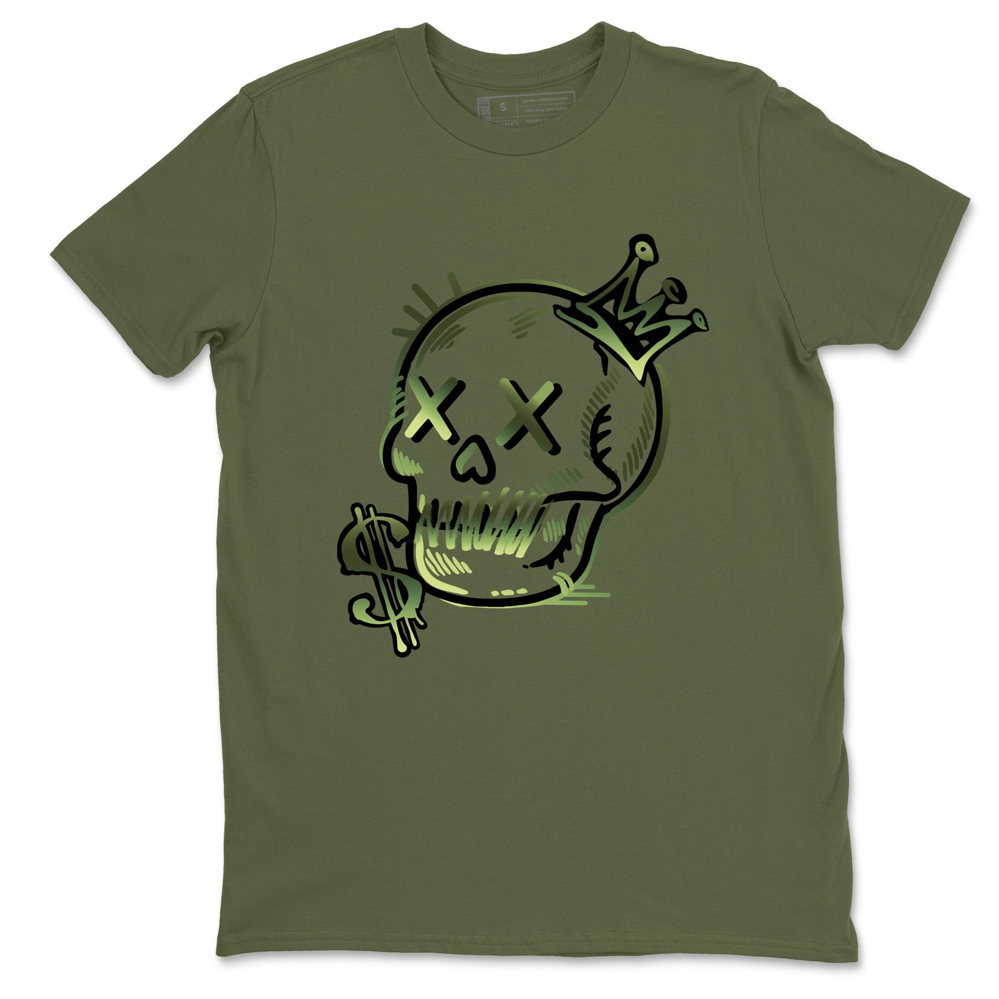 Sneaker match tees – Sneaker Tees To Match Air Foamposite One Pine Green Shoes – Neon Skull Tee Military Green 2