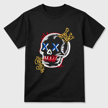 Sneakerfit for Sneakerheads – Sneaker Tees To Match Air Jordan 1 Union x Fragment Sneakers – Neon Skull Tee Black 2