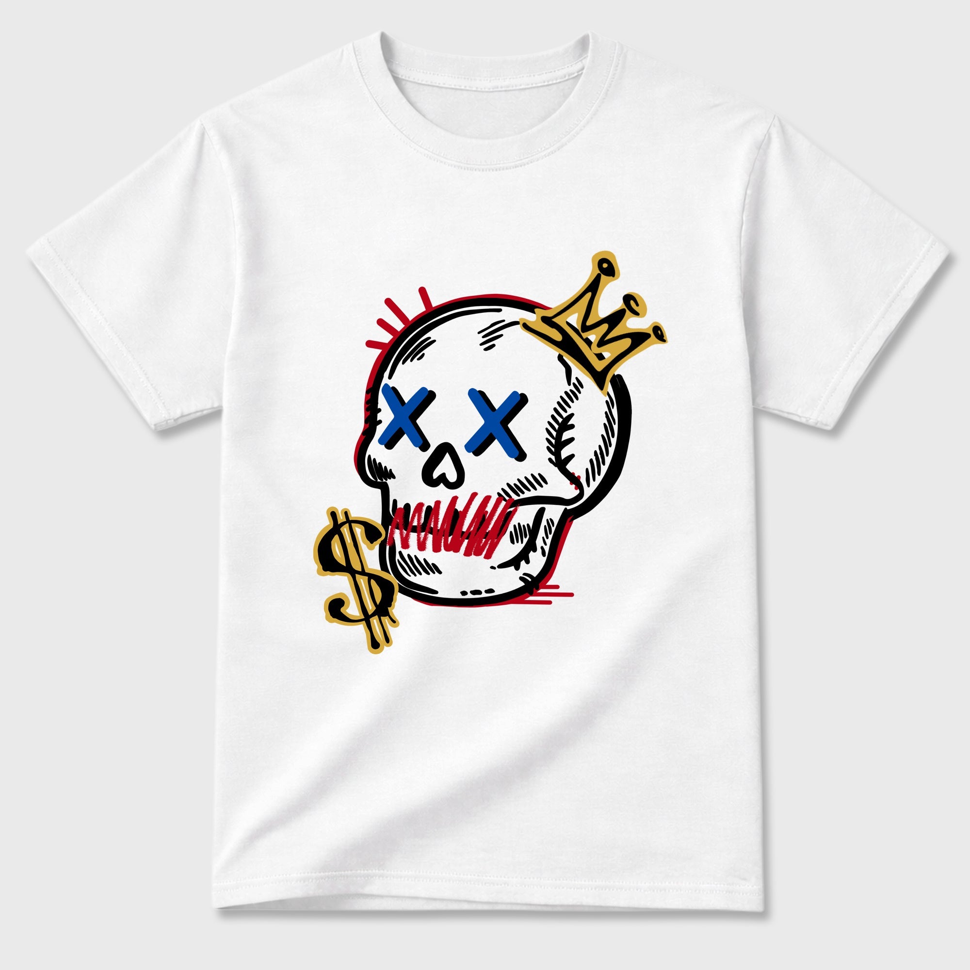 Sneakerfit for Sneakerheads – Sneaker Tees To Match Air Jordan 1 Union x Fragment Sneakers – Neon Skull Tee White 2