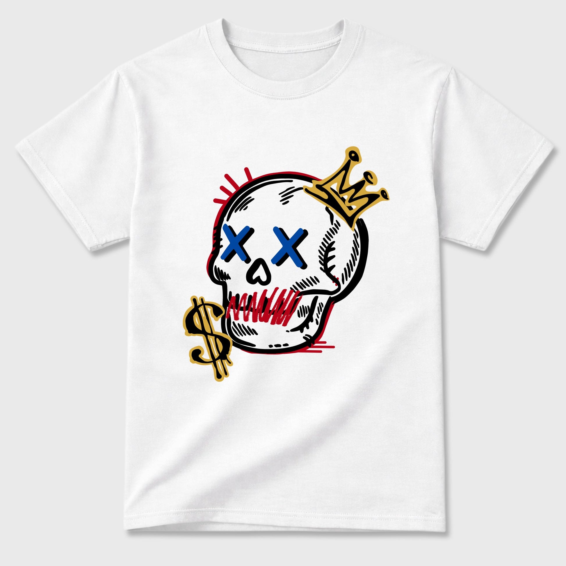 Sneakerfit for Sneakerheads – Sneaker Tees To Match Air Jordan 1 Union x Fragment Sneakers – Neon Skull Tee White 2