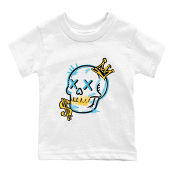 Sneaker match tees – Sneaker Tees To Match Air Jordan 11 Gamma Shoes – Neon Skull Kids T-Shirt White 2