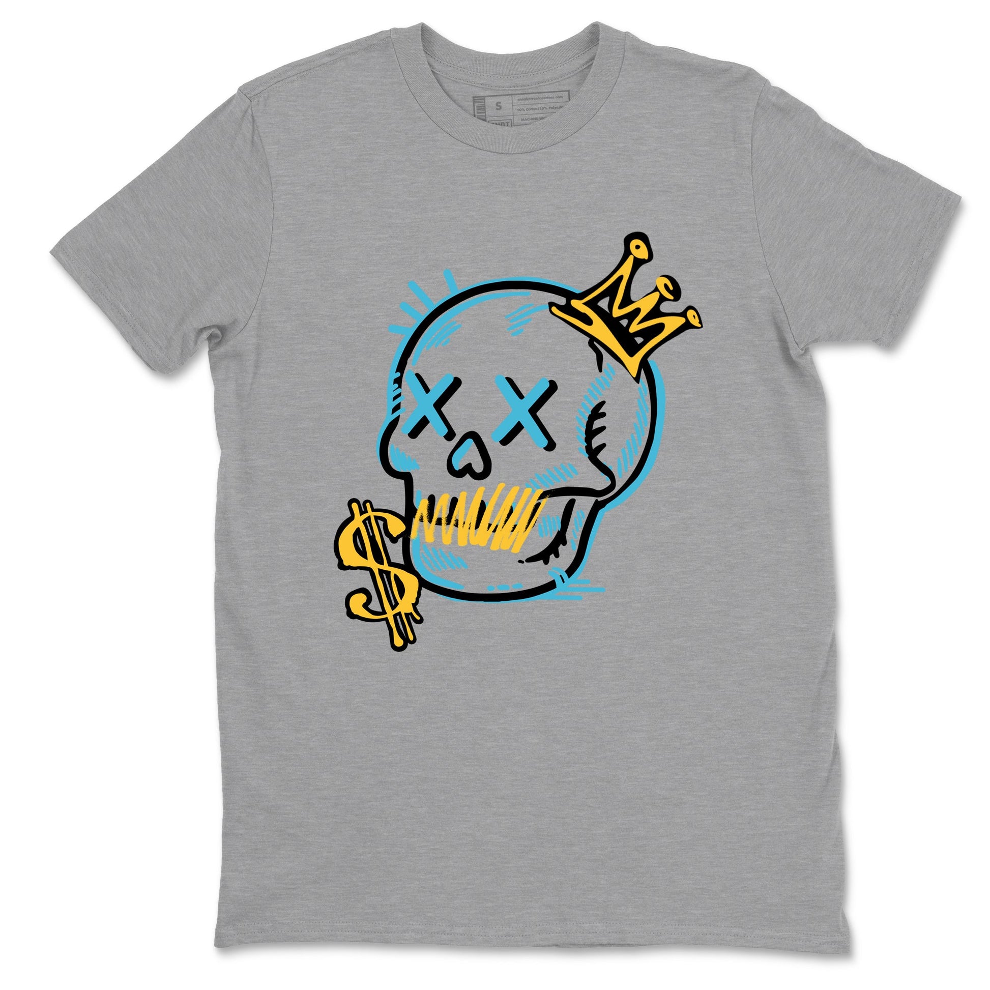 Sneaker match tees – Sneaker Tees To Match Air Jordan 11 Gamma Shoes – Neon Skull Tee Heather Grey 2