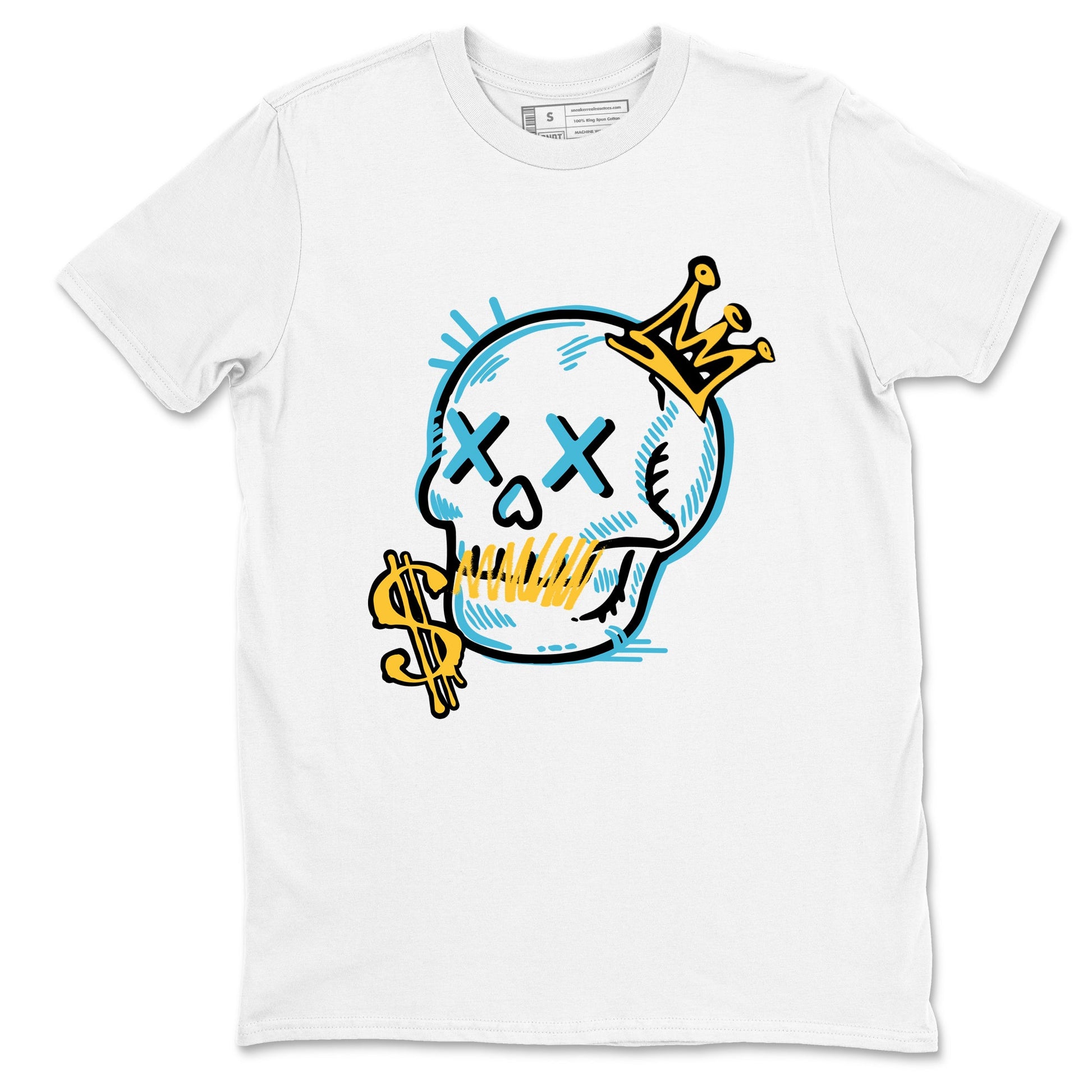 Sneaker match tees – Sneaker Tees To Match Air Jordan 11 Gamma Shoes – Neon Skull Tee White 2