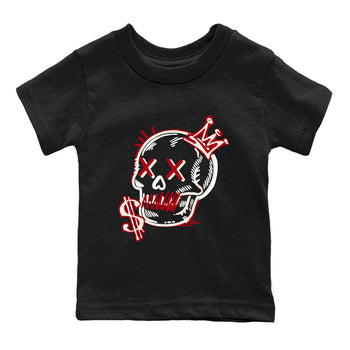Sneaker match tees – Sneaker Tees To Match Air Jordan 4 Flight Club Shoes – Neon Skull Kids T-Shirt Black 2