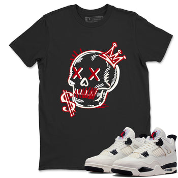 Sneaker match tees – Sneaker Tees To Match Air Jordan 4 Flight Club Shoes – Neon Skull Tee Black 1