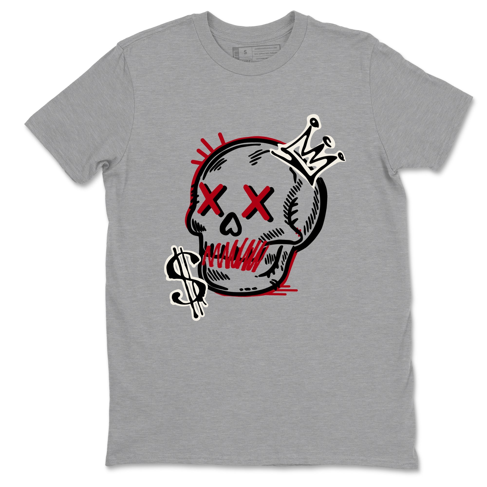 Sneaker match tees – Sneaker Tees To Match Air Jordan 4 Flight Club Shoes – Neon Skull Tee Heather Grey 2