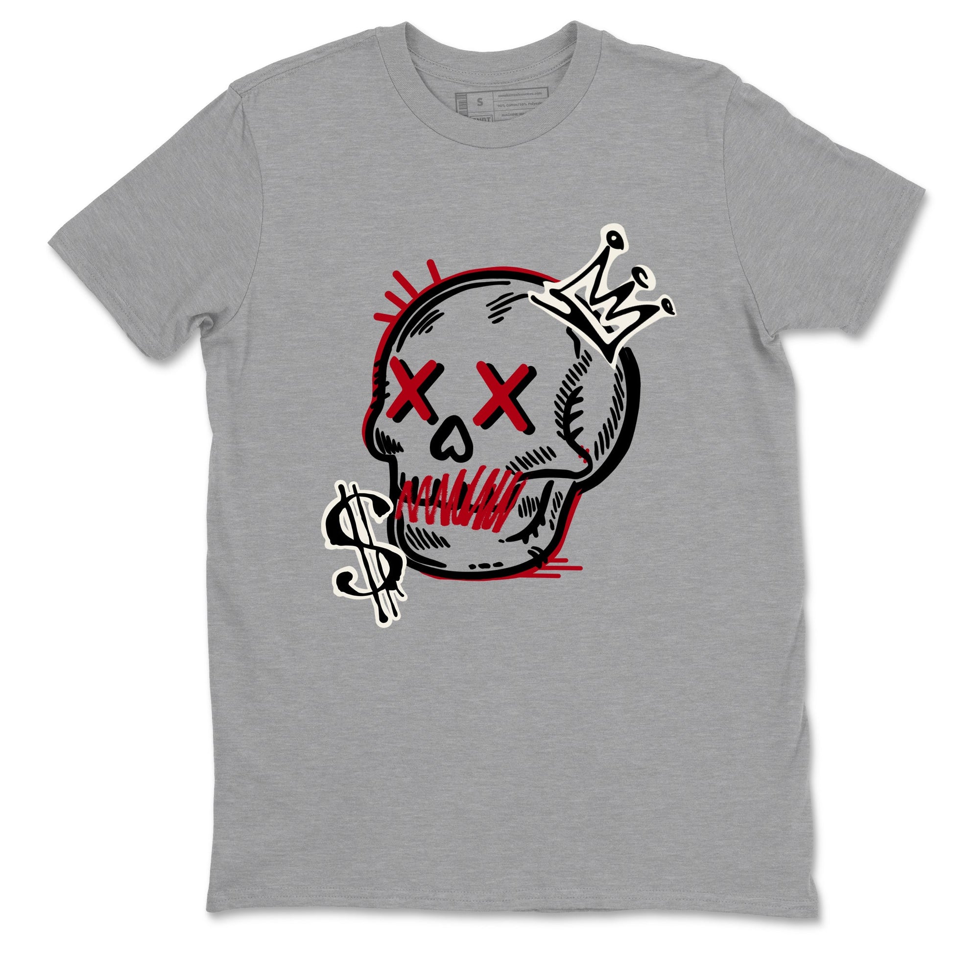 Sneaker match tees – Sneaker Tees To Match Air Jordan 4 Flight Club Shoes – Neon Skull Tee Heather Grey 2