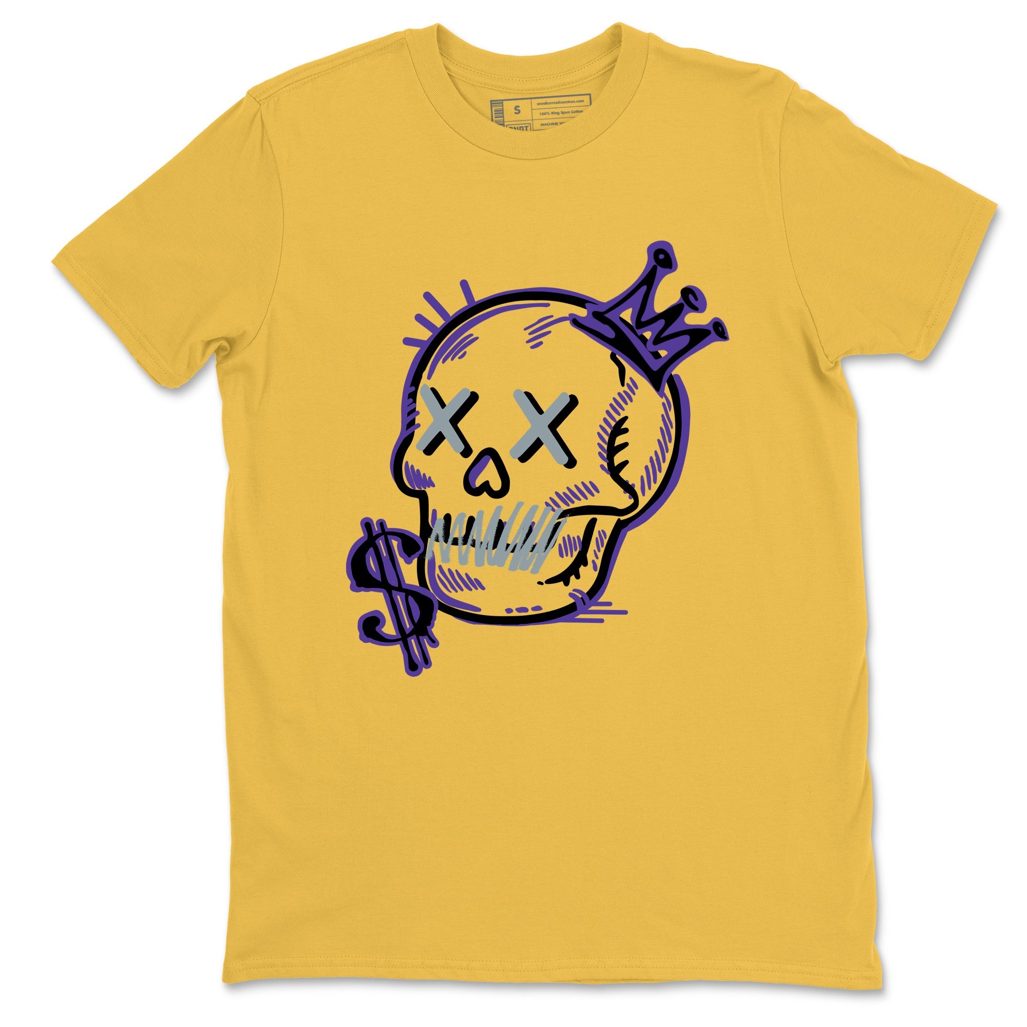 Sneaker match tees – Sneaker Tees To Match Air Jordan 4 Lakeshow Shoes – Neon Skull Tee Daisy 2
