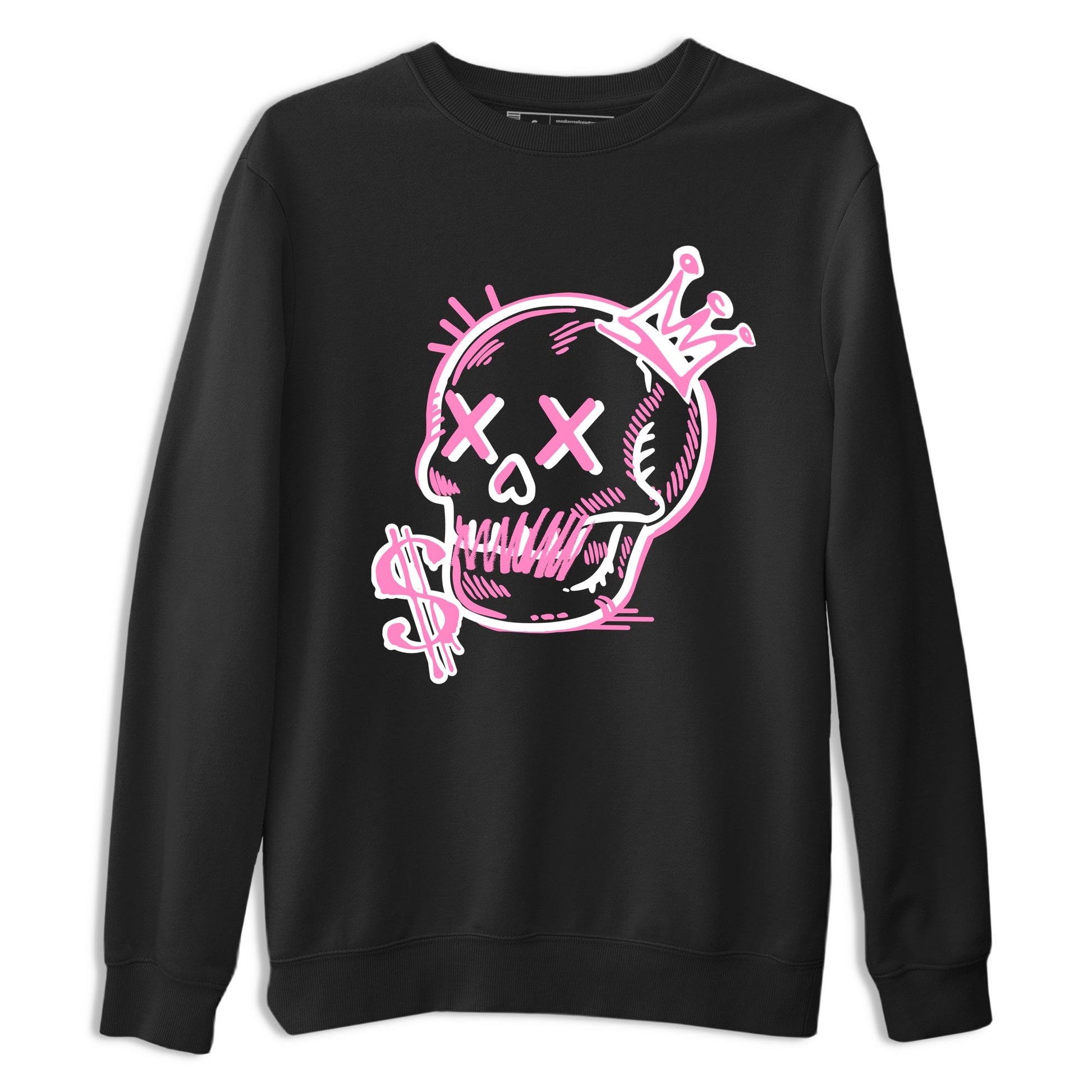 Perfect Valentine's Day Gifts graphic tee  – Sneaker Tees To Match Air Jordan 4 Pink Thunder – Neon Skull Tee Black 2