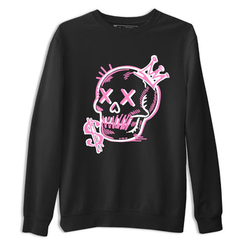 Perfect Valentine's Day Gifts graphic tee  – Sneaker Tees To Match Air Jordan 4 Pink Thunder – Neon Skull Tee Black 2