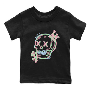 Best Sneakerfits graphic tee – Perfect Valentine's Day outfits to match Air Jordan 4 Valentines Day Kids – Neon Skull Kids T-Shirt Black 2