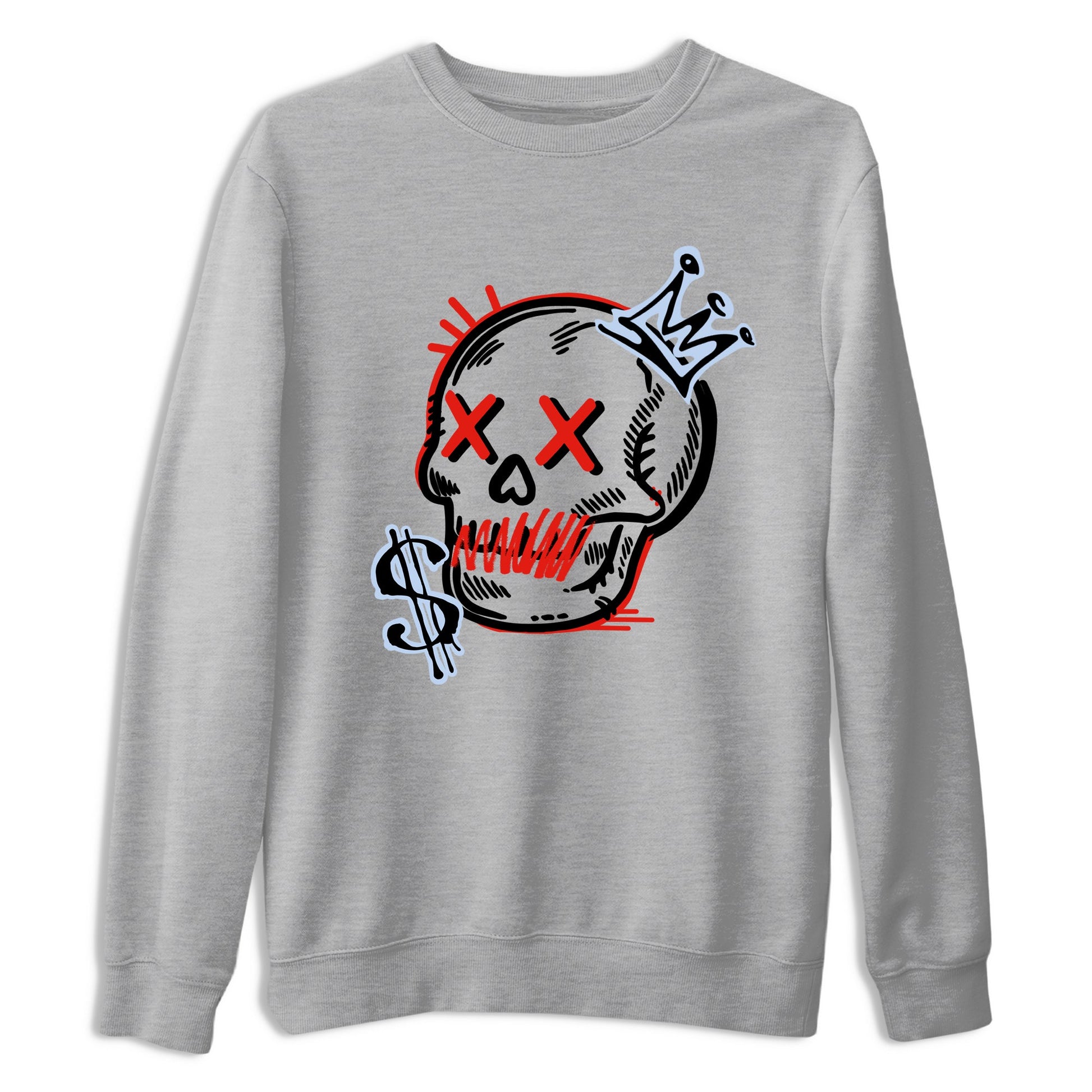 Sneaker match tees – Sneaker Tees To Match Air Jordan 6 Reverse Infrared Shoes – Neon Skull Tee Heather Grey 2