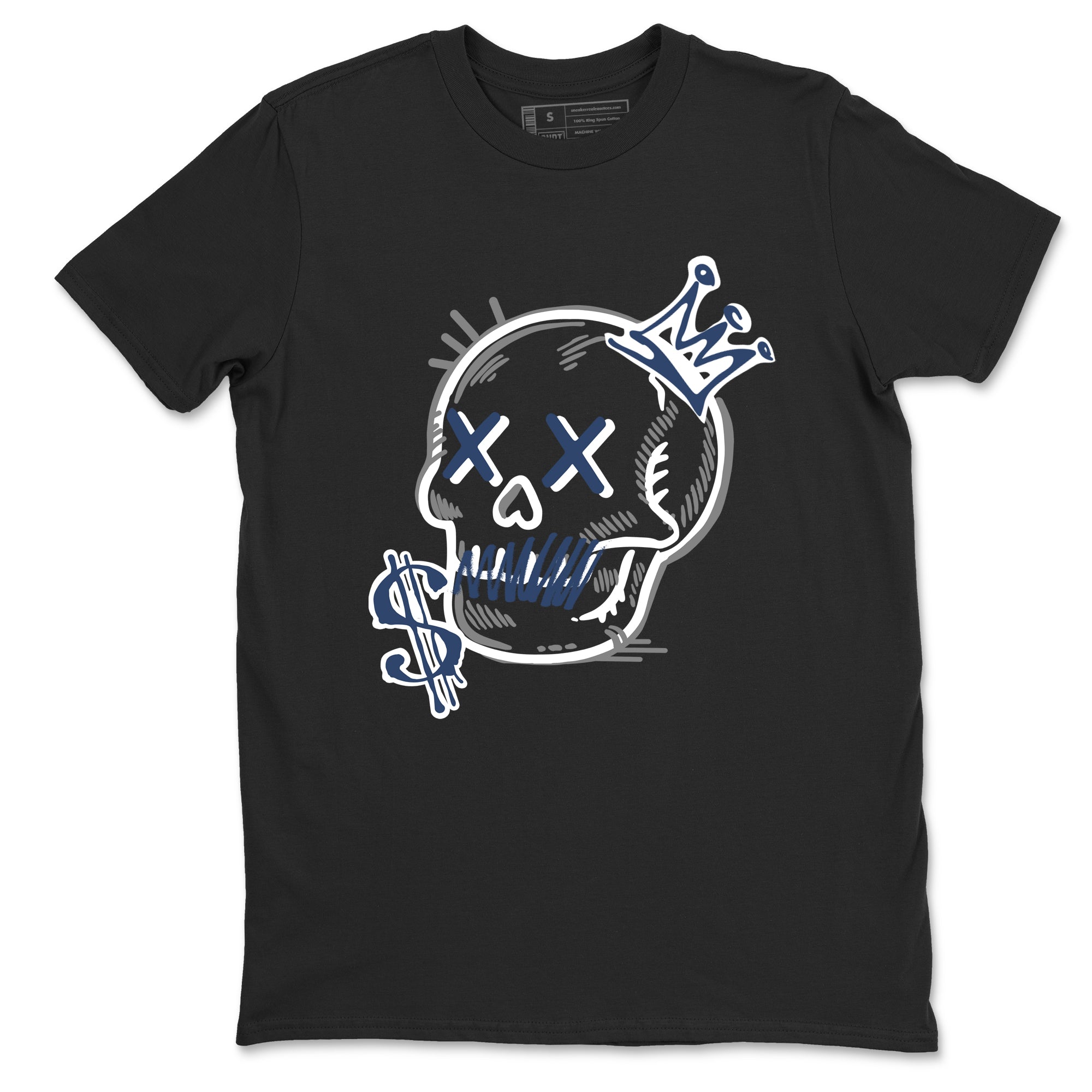 Perfect Valentine's Day Gifts graphic tee  – Sneaker Tees To Match Air Jordan 9 Flint Grey – Neon Skull Tee Black 2