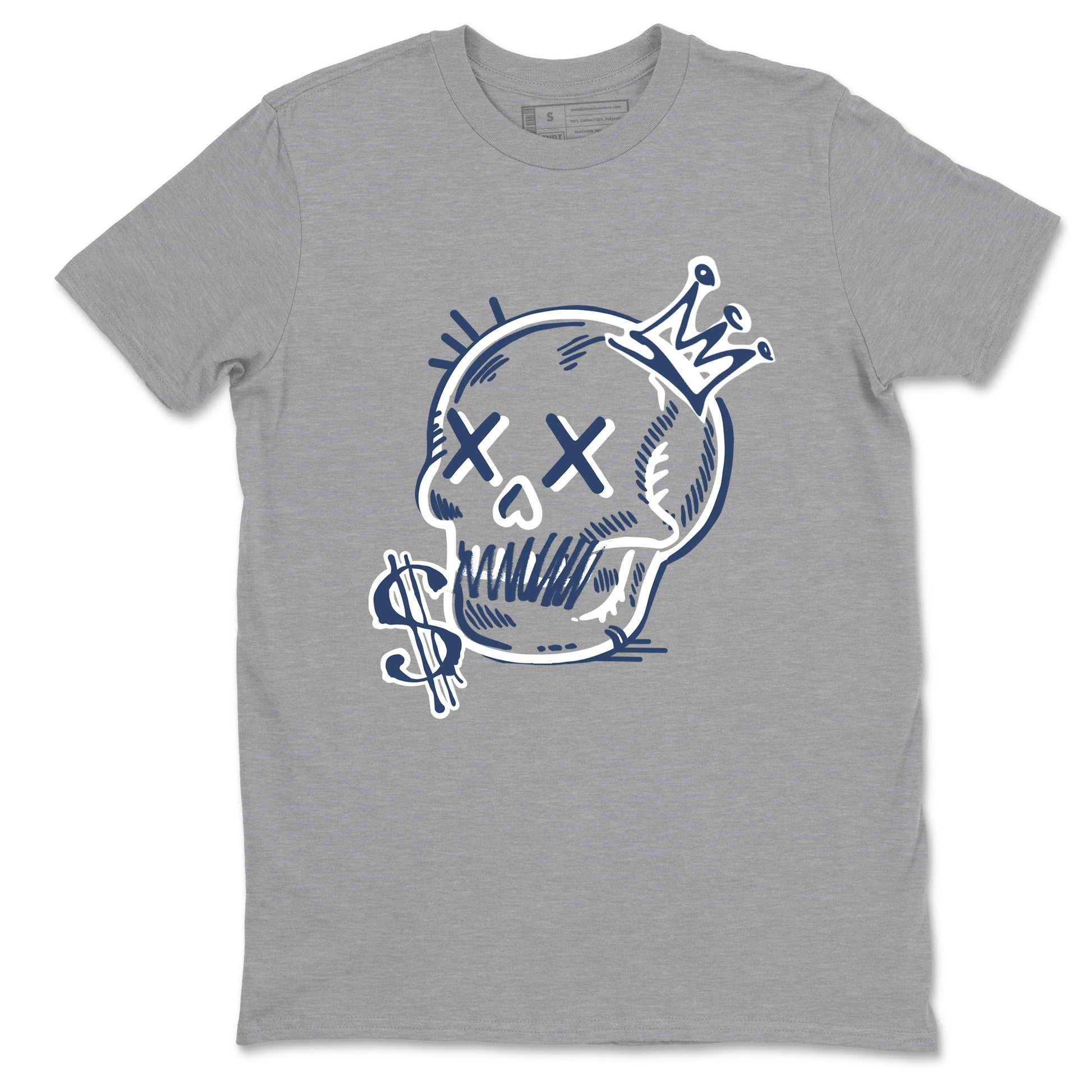 Perfect Valentine's Day Gifts graphic tee  – Sneaker Tees To Match Air Jordan 9 Flint Grey – Neon Skull Tee Heather Grey 2