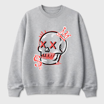Sneaker match tees – Sneaker Tees To Match Air Max 90 Infrared Shoes – Neon Skull Tee Heather Grey 2