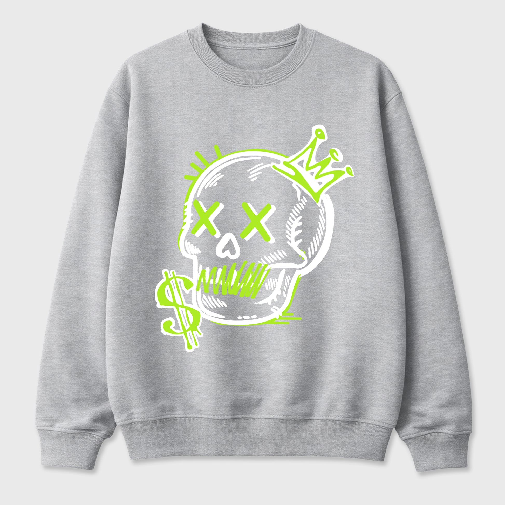 Sneaker match tees – Sneaker Tees To Match Air Max 90 Neon Yellow Shoes – Neon Skull Tee Heather Grey 2