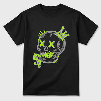 Sneaker match tees – Sneaker Tees To Match Air Max 90 Neon Yellow Shoes – Neon Skull Tee Black 2